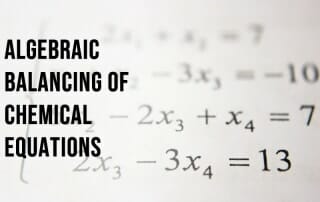 Algebraic equations used to balance harder chemical equations